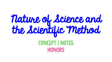 (OLD) Unit 1 Nature of Science Notes HONORS