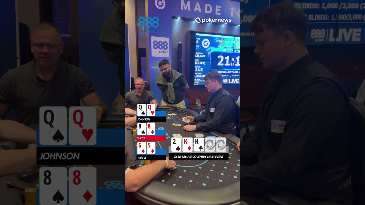 vua ca club THREE WAY ALL-IN! | @888poker LIVE Coventry Main Event