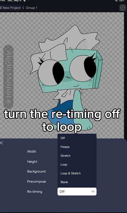 Alight motion tut how to loop!! | #tutorial #alightmotion #art #shorts #dandysworld #foryouใท