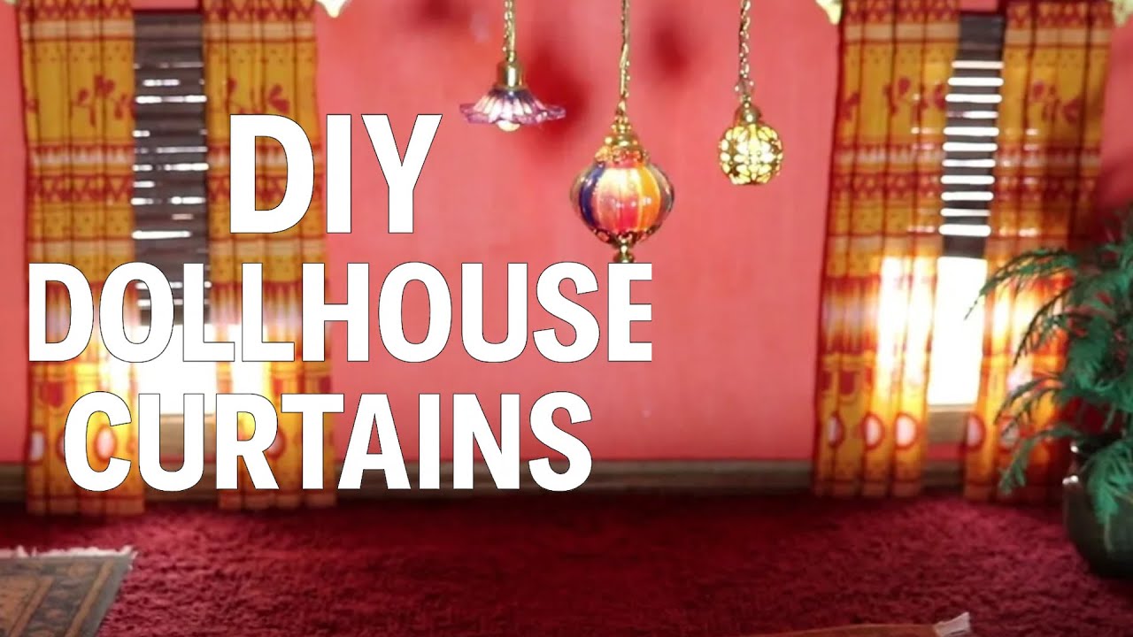 DIY Dollhouse Curtains | Easy Miniature Curtain Tutorial - YouTube