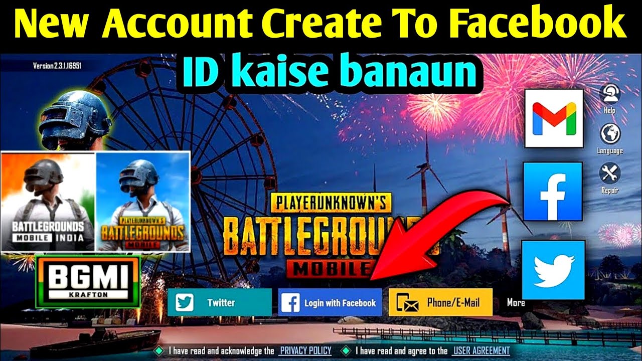 How to Create PUBG Account With Facebook | Pubg me account kaise banaye