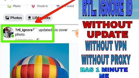 HOW TO MAKE RTL IGNORE  FACEBOOK ACCOUNT 2020 #RTLIGNOREACCOUNT