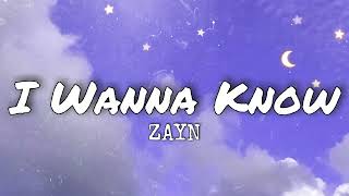 ZAYN - I Wanna Know (Acoustic/Guitar Cover) (Lyrics)