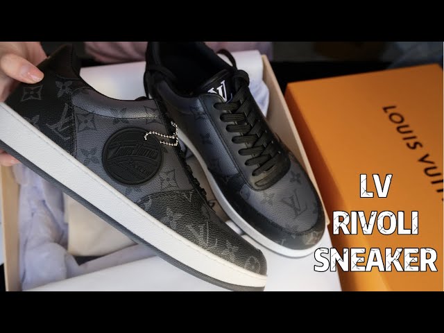 LV Louis Vuitton Rivoli Sneaker Monogram Black Unboxing 