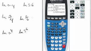 Natural Logs Laws on Calculator   TI 84 Calculator    Natural Logarithms