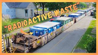 No Slowing Down! Train With "RADIOACTIVE WASTE" Careens Down A Quiet Neighborhood Street