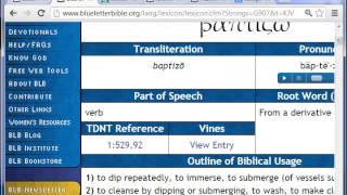 BIBLE WORD SPOTLIGHT Episode 2: BAPTIZE