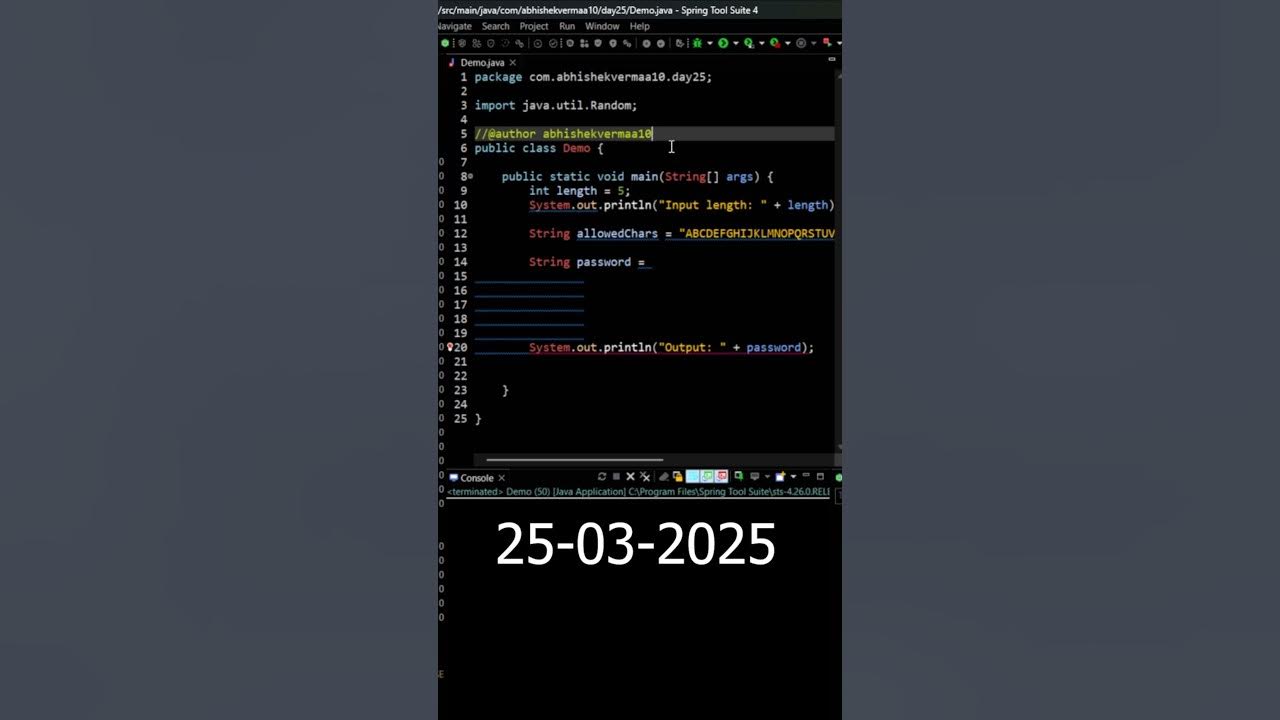 Day-84: Generate random password in Java #shorts #java - YouTube