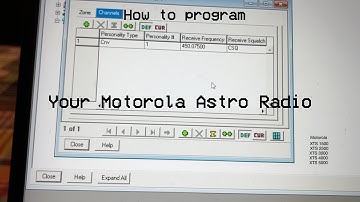 (TUTORIAL) How to program your Motorola XTS or Astro Portable Radio