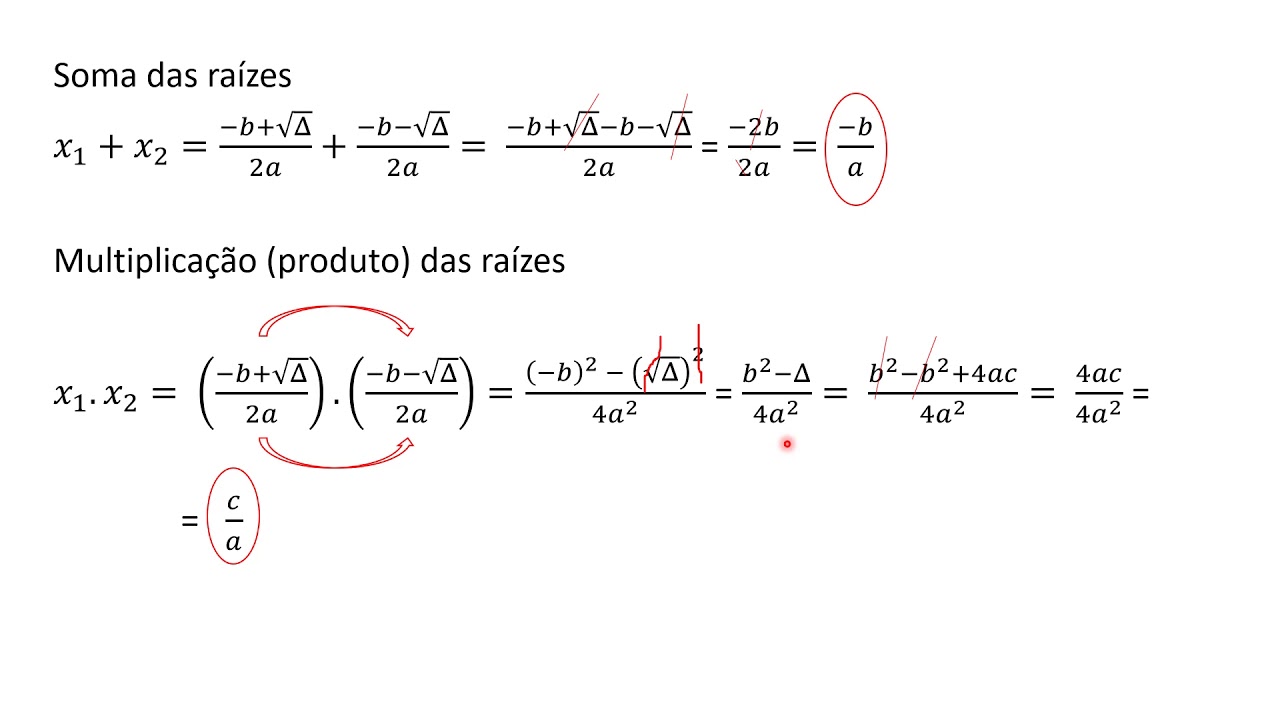 Determine As Raizes Das Equações Do 2 Grau