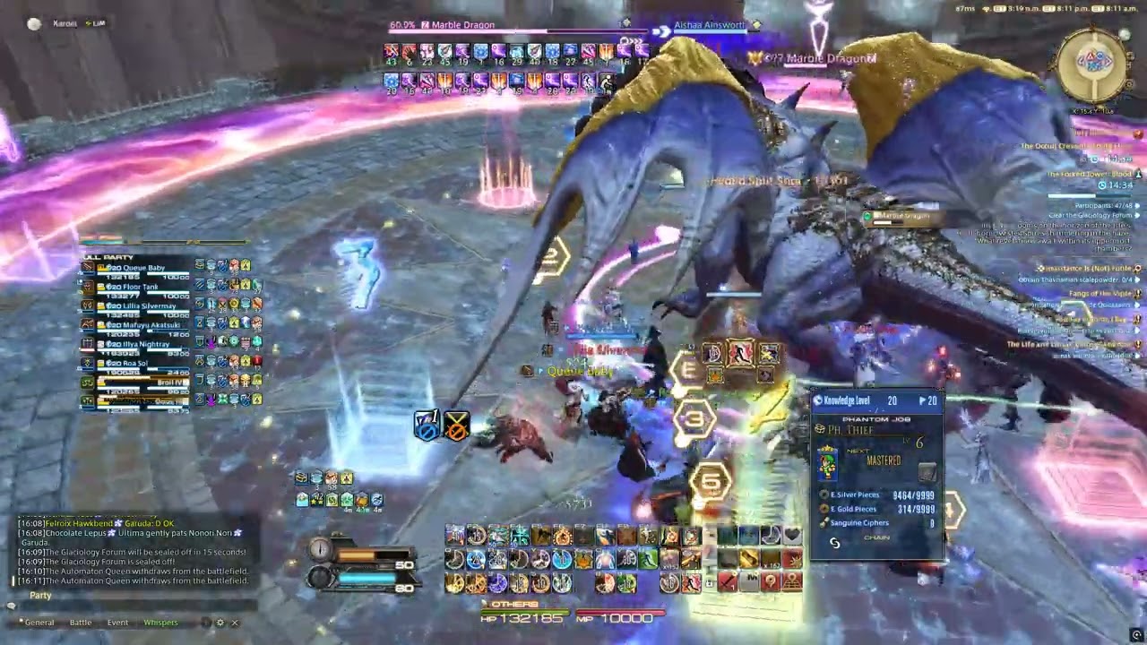 FFXIV: Forked Tower: Blood Boss 3 Marble Dragon (First Attempt 30%!)