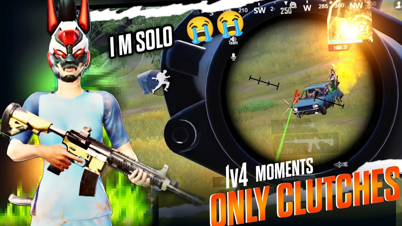 BGMI MY BEST 1V4 CLUTCHES 🔥 | BGMI 1V4 MONTAGE | SOLO VS SQUAD 🦾 - YouTube