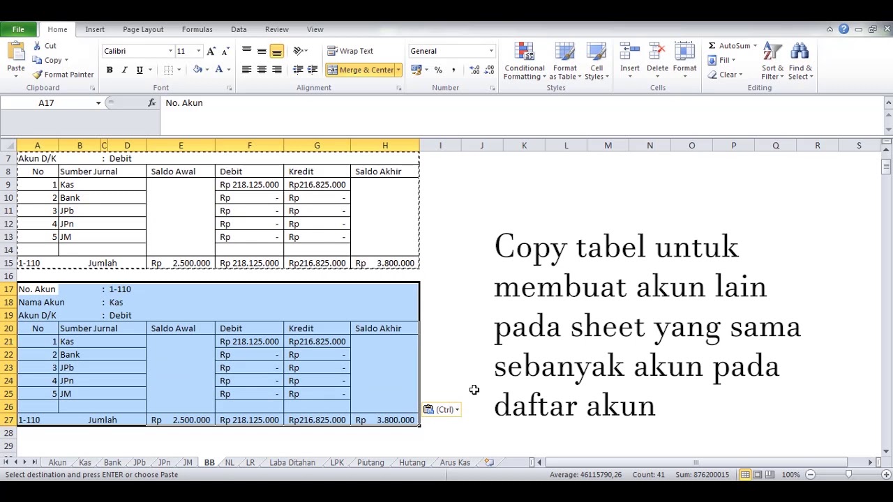 Tutorial Membuat Laporan Keuangan Perusahaan Dagang (Ms.Excel) 