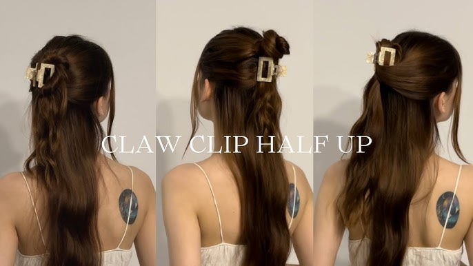 7 Easy Claw Clip Half up Hairstyles 