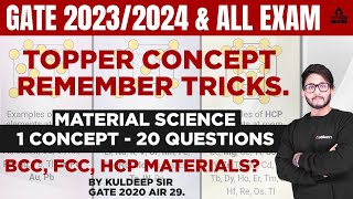 Topper tricks to remember concepts (1 Concept - 20 Questions) - Material Science L-1 by AIR 29.