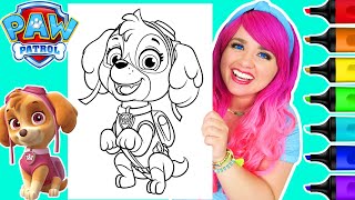 Coloring Skye Paw Patrol Coloring Page | Ohuhu Art Markers