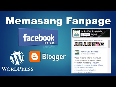 Cara Memasang Fanpage Facebook di Website, Wordpress dan Blogger/Blogspot