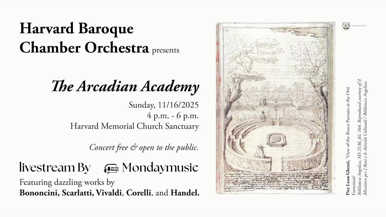 The Arcadian Academy - Harvard Baroque Chamber Orchestra (live stream)