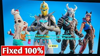 Why Fix Fortnite server down UNABLE TO SIGN IN TO YOUR ACCOUNT FOR PLAYSTATION NETWORK |