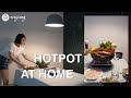 Eating MALA HOTPOT at Home 🍲 在家吃麻辣鴛鴦火鍋 #002