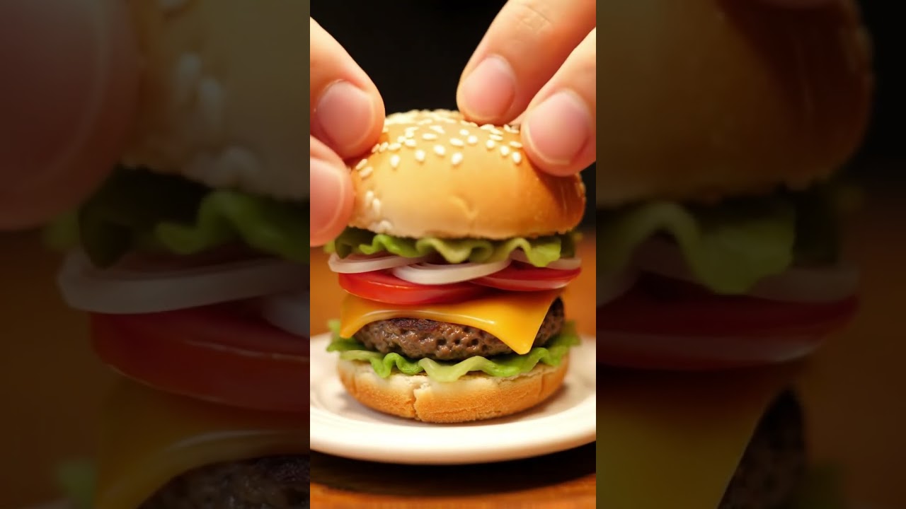 Tiny Burger. BIG Flavor! 🍔 Miniature Cooking Masterpiece