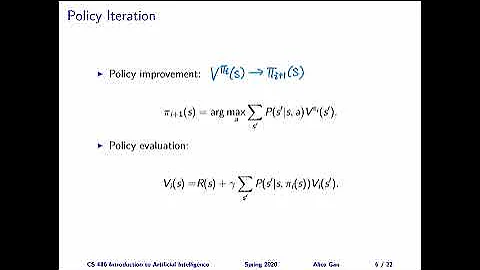 L19: Introducing Policy Iteration
