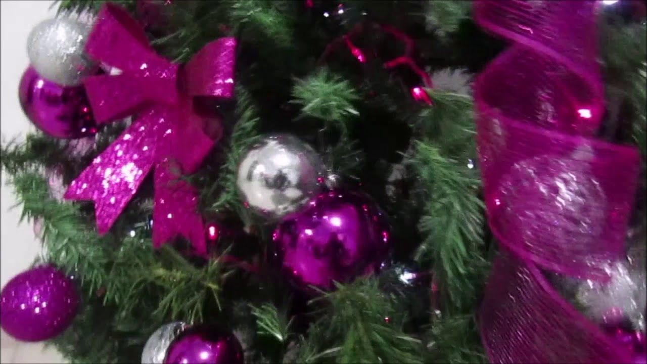 Plata/Rosa Navidad pasada como una decoración de árbol de Miss 