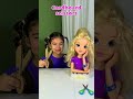 Testing Scissors! ✂️ Can They Cut Doll Hair? #shorts #fun