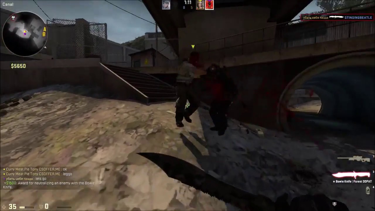 EZ CSGO wingman knife fight - YouTube