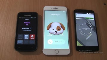 Incoming call & Outgoing call & ringing alarms at the Same Time Iphone 7 plus Gold+Nexus 5 ubuntu+S1