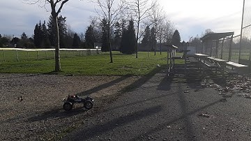 Traxxas Tmaxx bash at the park running the dynamite 19 engine and Byron