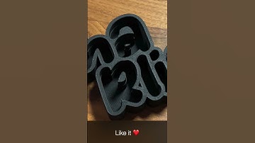 3D printed neon sign