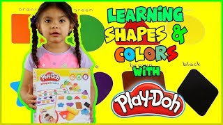 Learn SHAPES and COLORS with PLAYDOH | Trinity and Serenity