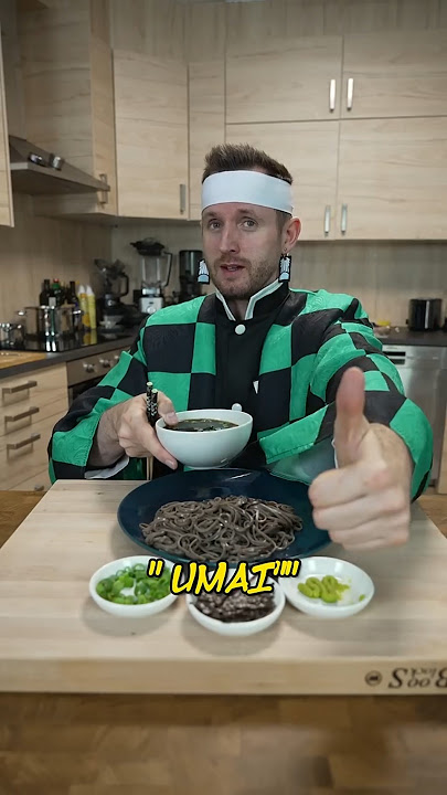 Cold Soba Noodles 🔥🧊🍜 from Demon Slayer Hashira Training Arc #tanjiro #demonslayer #coldsoba #anime