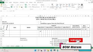 Format nilai kurikulum merdeka | Penilaian formatif dan penilaian sumatif free download