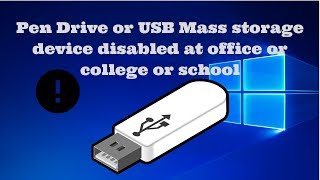 Pen Drive or USB Mass storage device disabled at office or college or school screenshot 5