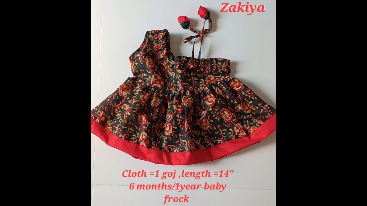 New design summer baby frock/One strap baby frock cutting and stitching ...