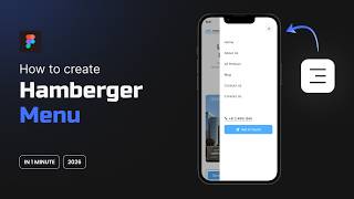 Hamburger menu navigation in Figma | Figma Animation Tutorial