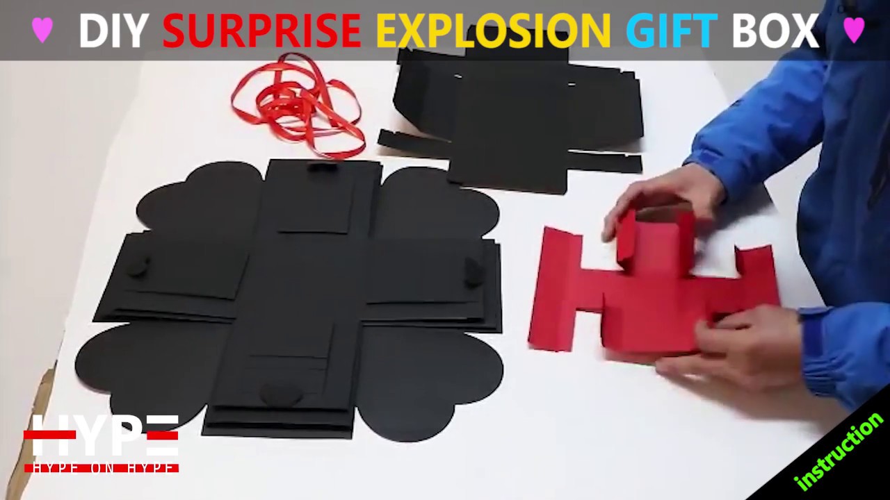 DIY Surprise Explosion Gift Box Instruction - YouTube