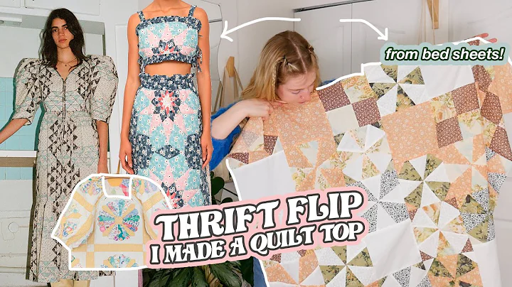 THRIFT FLIP: i made a quilted TOP out of bed sheet...