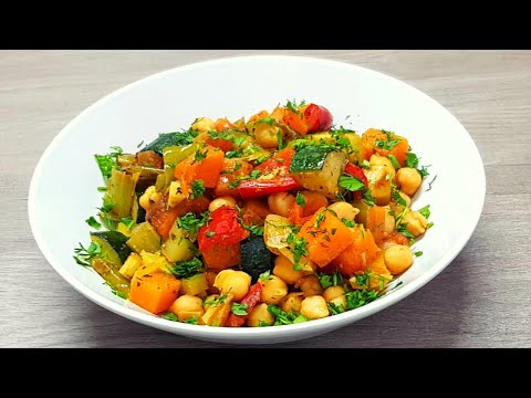 Salteado de Verduras y Garbanzos - Deliciosa Comida Saludable - Receta Vegana #76
