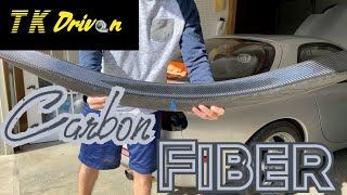Install a Carbon Fiber spoiler on an RX7, why? Cause' RACE CAR of course!