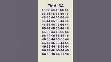 can you find 64 in 5 seconds? #wordpuzzlegame #game #mathematics #mindbendingquiz #puzzle6 5