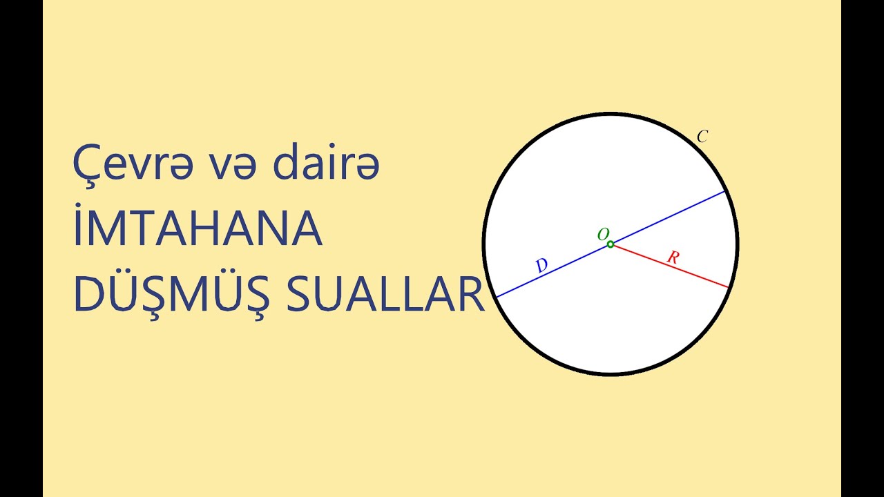 Çevrə və dairə imtahana düşmüş suallar . 1- ci hissə ( Blok və ...