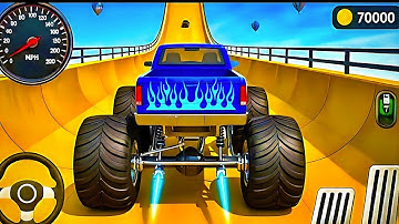 Monster Truck Mega Ramp Impossible Driver - Monster Truck Stunt Racing Android Gameplay part-7