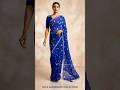 Royal Blue Georgette Saree😍#royalbluesaree #bluesaree #bandhanisaree #georgettesaree #shorts