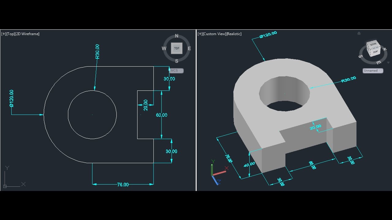 AutoCAD 3D modeling on cad software for beginners 2 YouTube