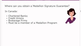 Medallion Signature Guarantees