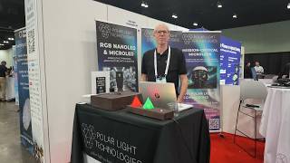 Grown Hexagonal MicroLED Pyramids with MOCVD at Display Week 2026 with Polar Light Technologies