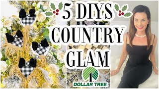 🎄((NEW!!)) COUNTRY GLAM 5 DIY Dollar Tree CHRISTMAS 🎄Ep 11 \\